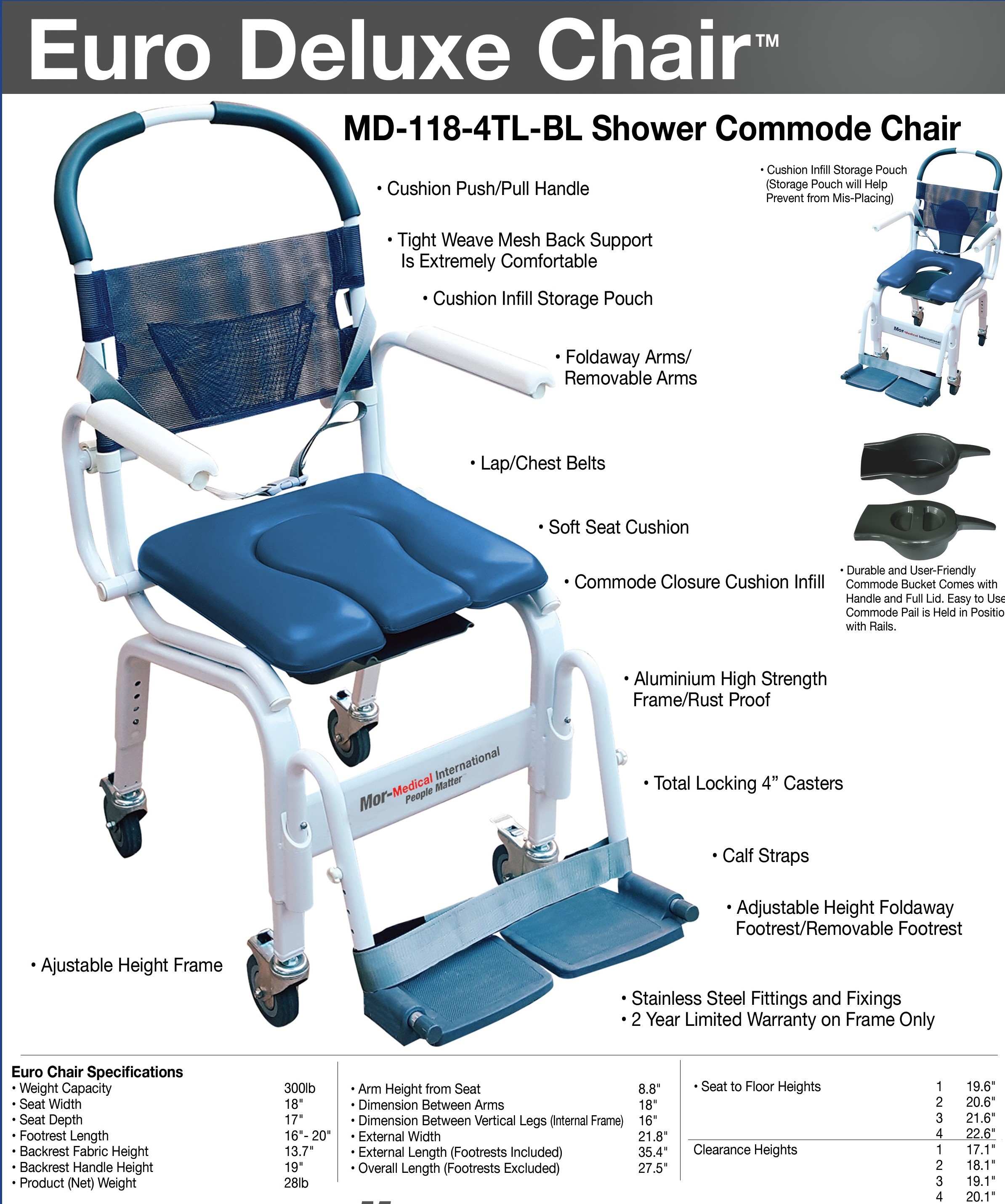 Euro Shower Commode Chair CareProdx